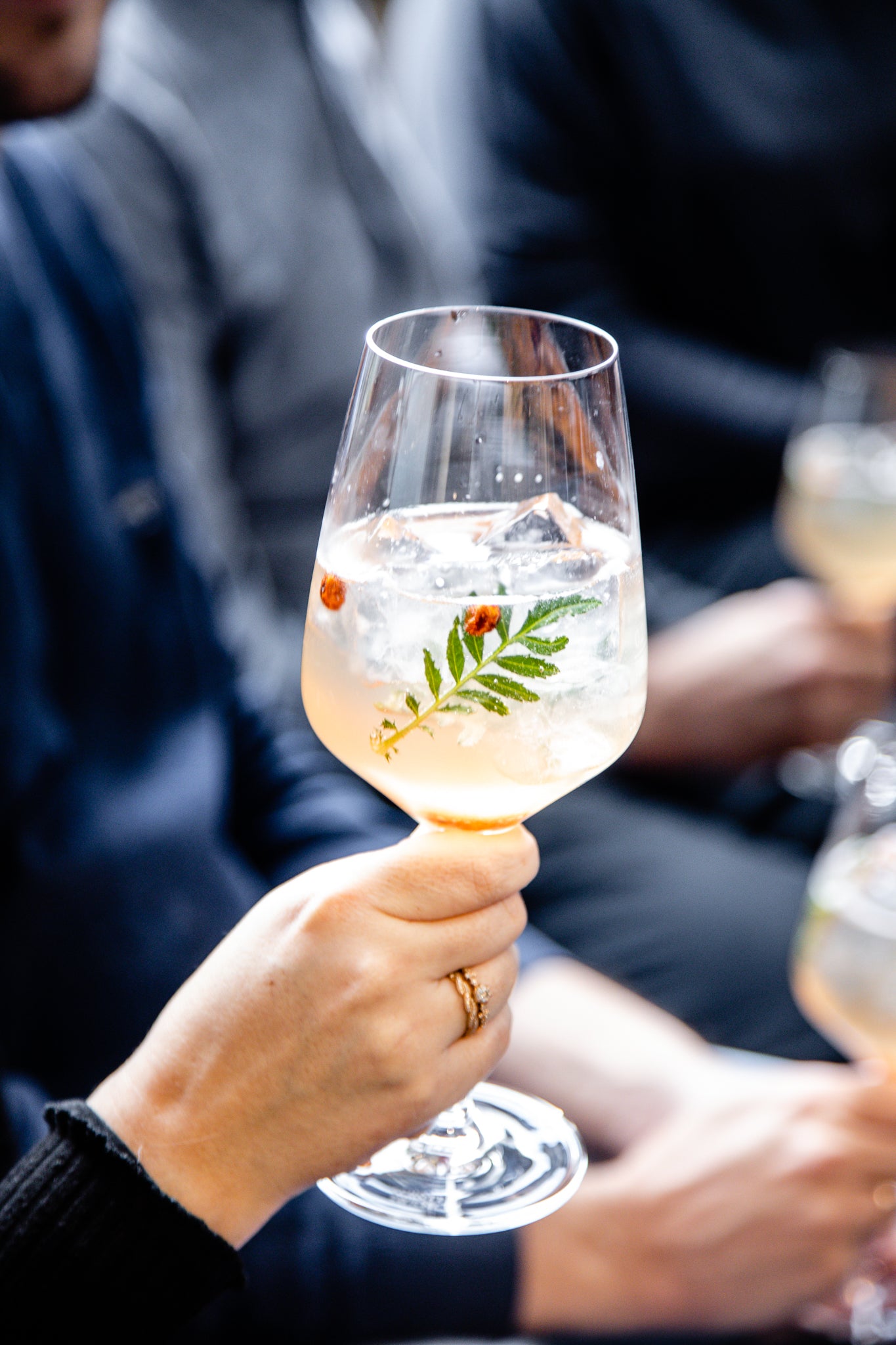Essbare Vogelbeeren Cocktail mit Vogelbeere